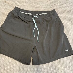 Huk Gray Shorts with Drawstring